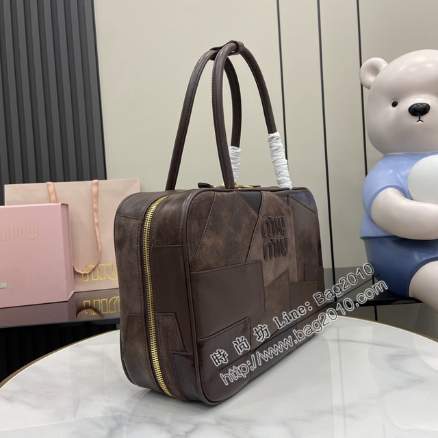 MIU MIU專櫃繆繆最新款小牛皮手提公事包 jh2739型號：5BB117